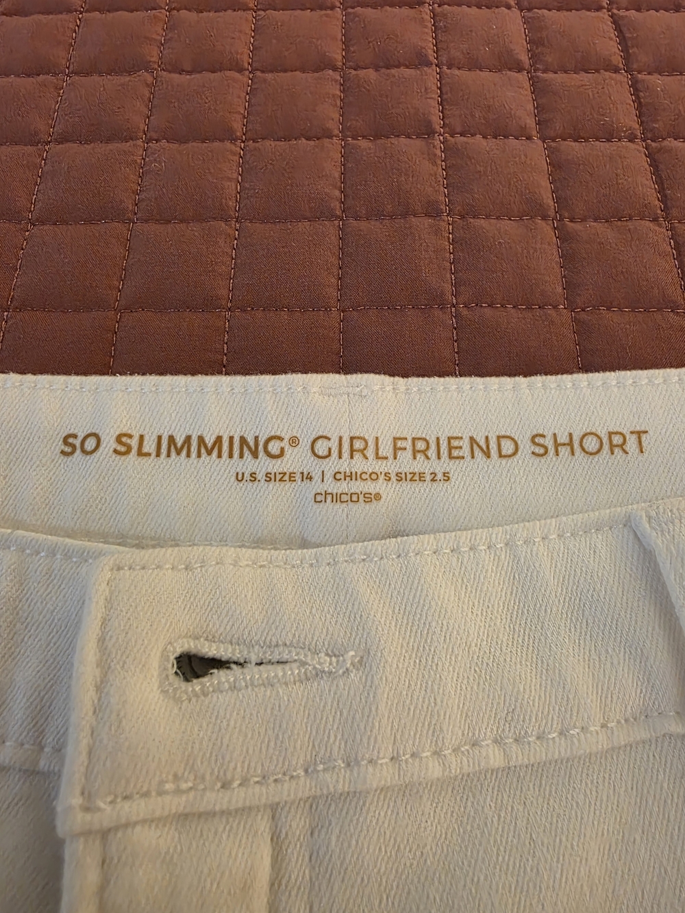 Chico's White Denim Bermuda Shorts - Picture 2 of 4